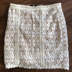 Lace pencil skirt